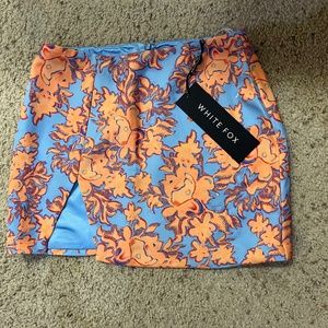 White Fox Love Charm Sky Mini Skirt